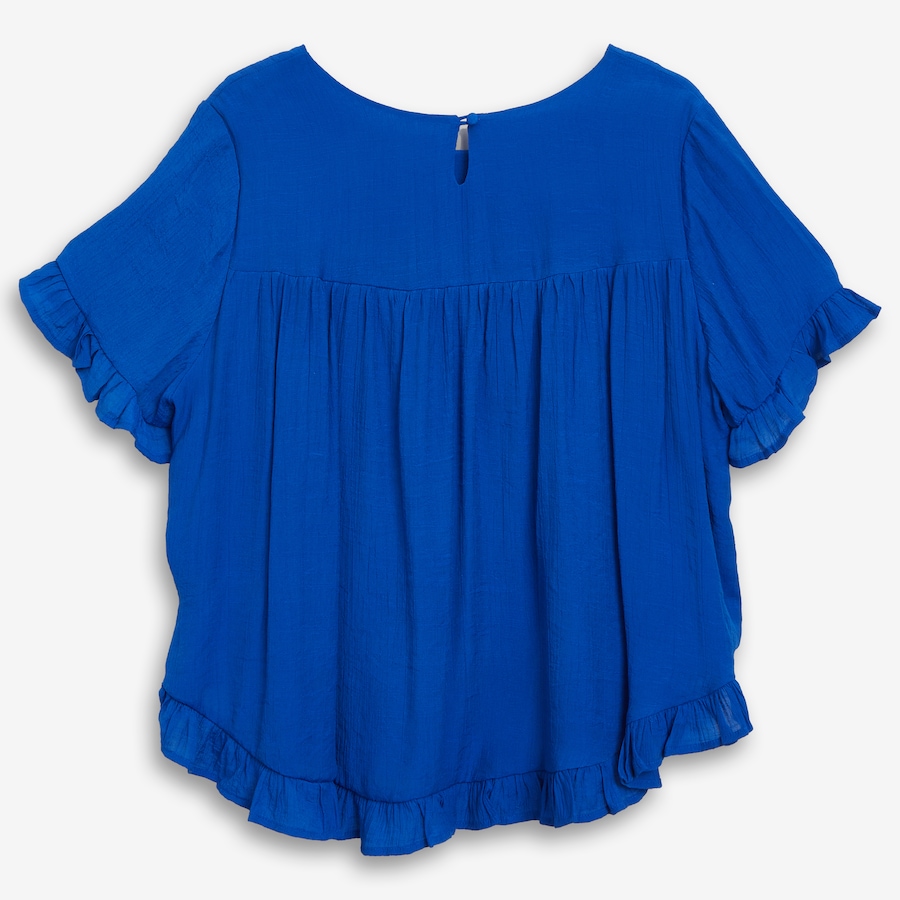 Image 124121_ALTMORE6.jpg, Product 124-121 / Price $89.99, Red Coral Gentle Ruffle Faux Linen Top from Red Coral Fashions on TSC.ca's Fashion department