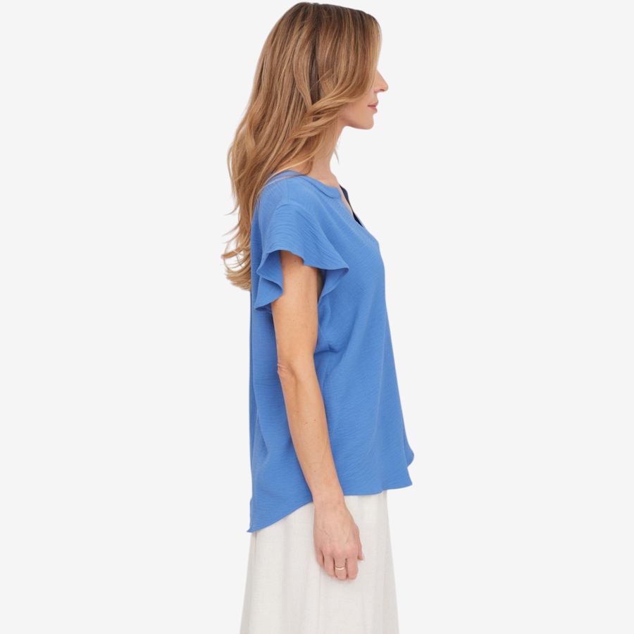 Image 124122_ALTMORE1.jpg, Product 124-122 / Price $74.99, Red Coral Flutter Sleeve Crinkle Top from Red Coral Fashions on TSC.ca's Fashion department