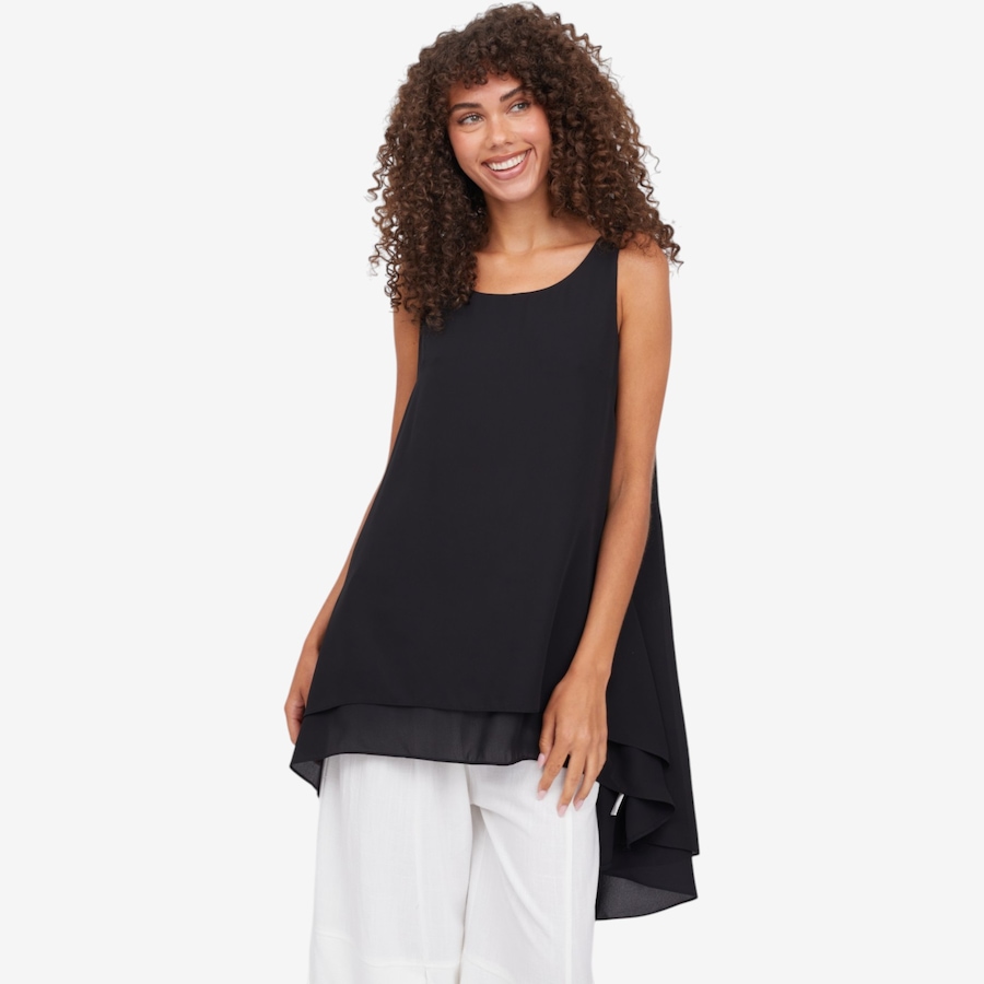 Image 124126_BLK.jpg, Product 124-126 / Price $84.99, Red Coral High Flow Double Layered Top from Red Coral Fashions on TSC.ca's Fashion department