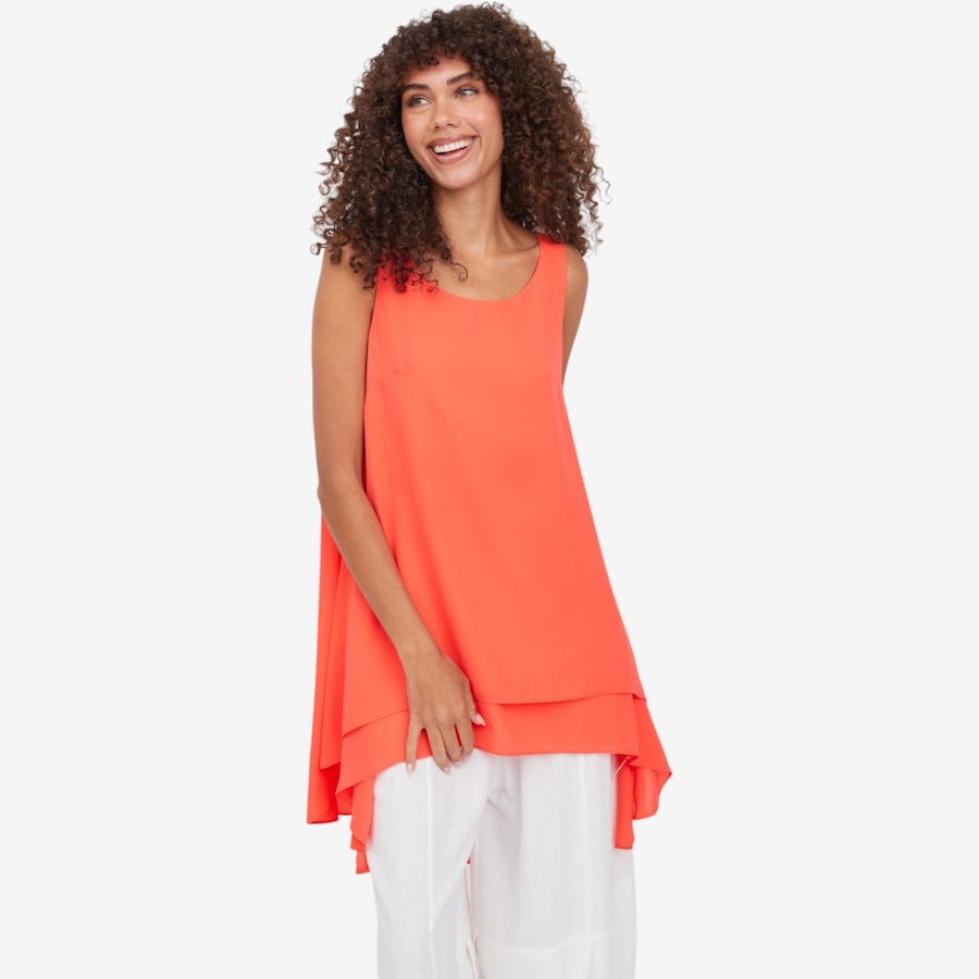 Image 124126_CRL.jpg, Product 124-126 / Price $84.99, Red Coral High Flow Double Layered Top from Red Coral Fashions on TSC.ca's Fashion department