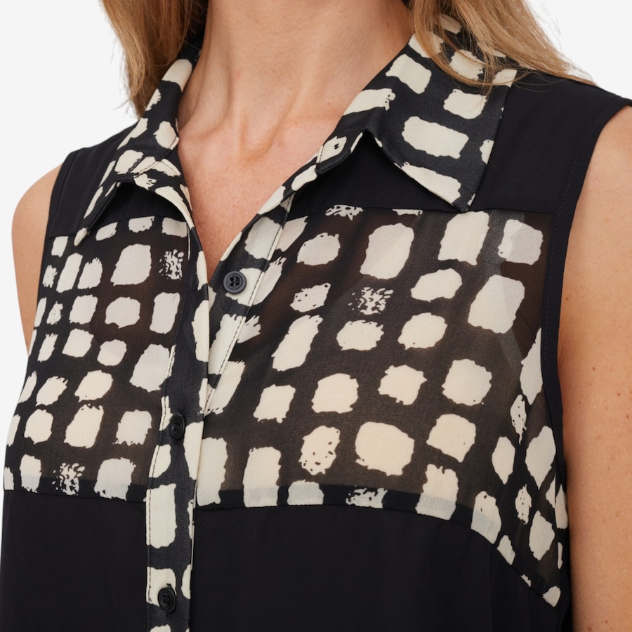 Image 124129_ALTMORE1.jpg, Product 124-129 / Price $84.99, Red Coral Print Detail Button Down Top from Red Coral Fashions on TSC.ca's Fashion department