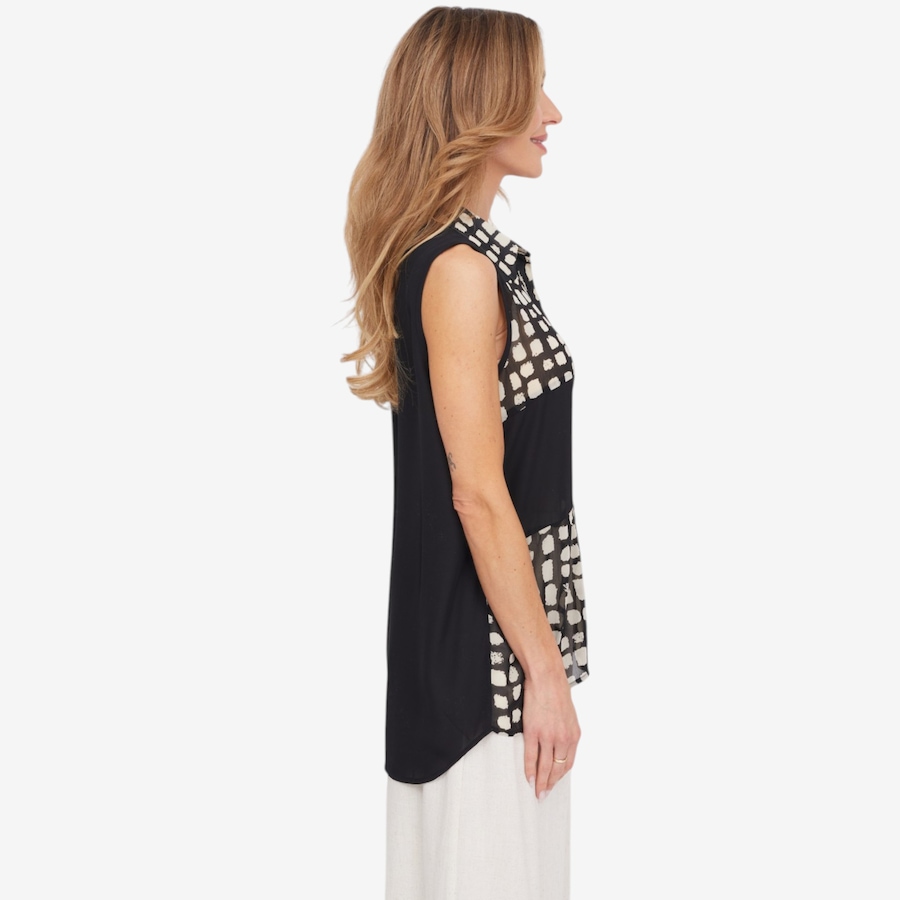 Image 124129_ALTMORE2.jpg, Product 124-129 / Price $84.99, Red Coral Print Detail Button Down Top from Red Coral Fashions on TSC.ca's Fashion department