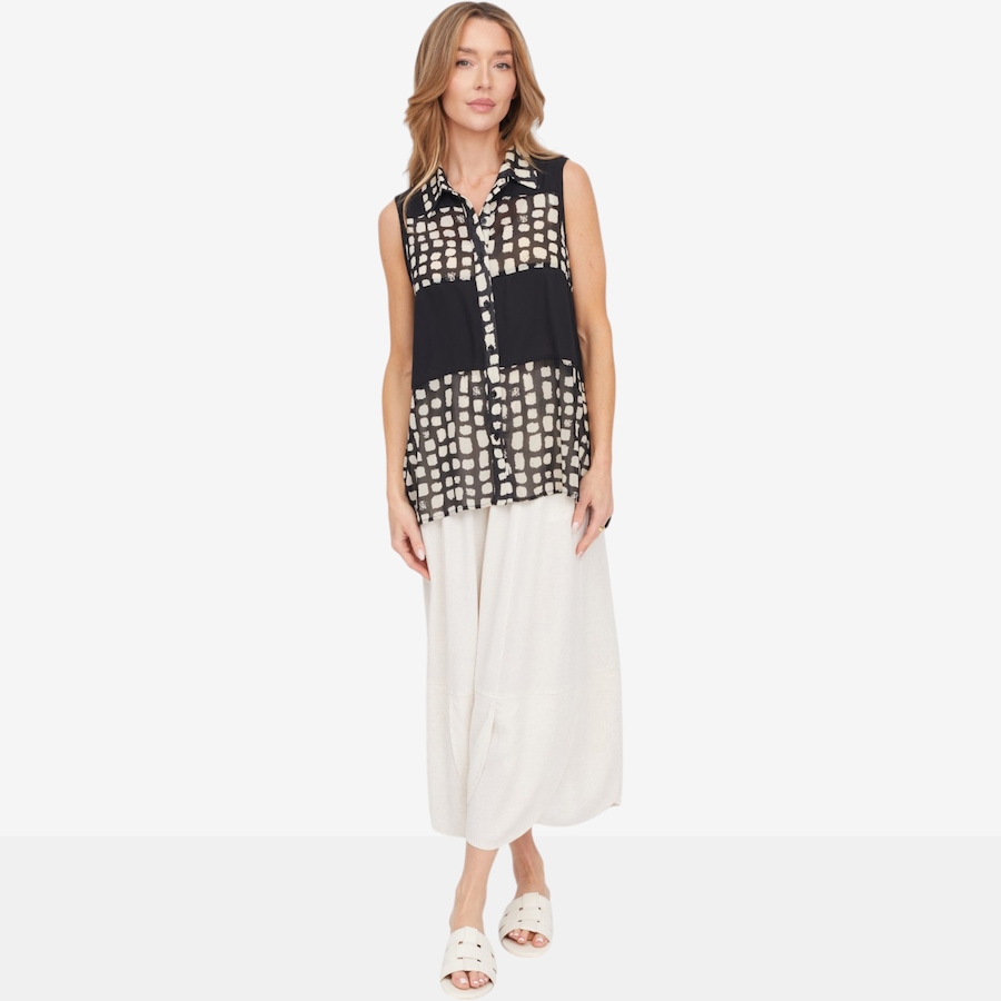 Image 124129_ALTMORE4.jpg, Product 124-129 / Price $84.99, Red Coral Print Detail Button Down Top from Red Coral Fashions on TSC.ca's Fashion department