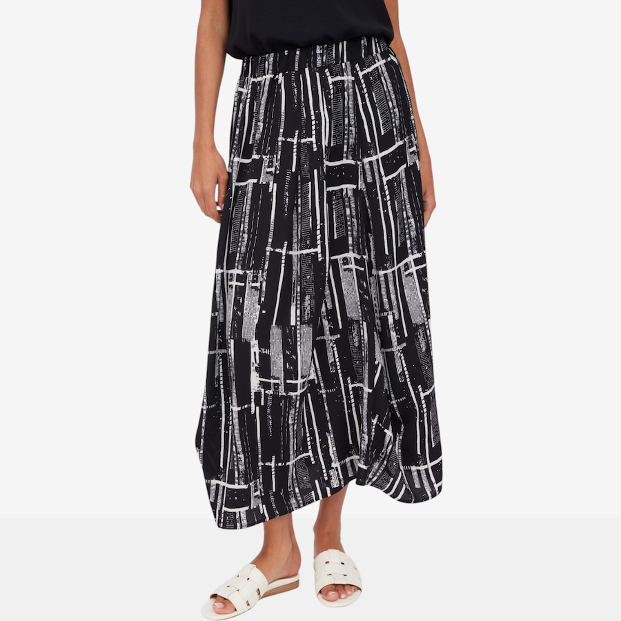 Image 124133_BLK.jpg, Product 124-133 / Price $89.99, Red Coral Gathers and Pleats Elastic Waist Skirt from Red Coral Fashions on TSC.ca's Fashion department