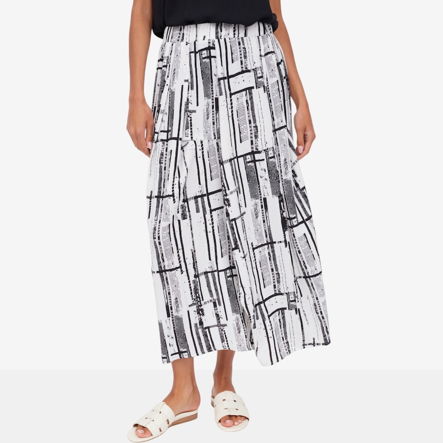 Image 124133_WHT.jpg, Product 124-133 / Price $89.99, Red Coral Gathers and Pleats Elastic Waist Skirt from Red Coral Fashions on TSC.ca's Fashion department