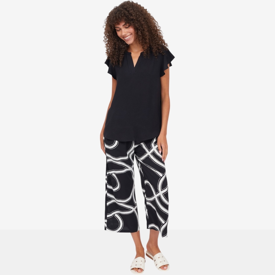 Image 124135_ALTMORE4.jpg, Product 124-135 / Price $89.99, Red Coral Swirl Print Cropped Pant from Red Coral Fashions on TSC.ca's Fashion department