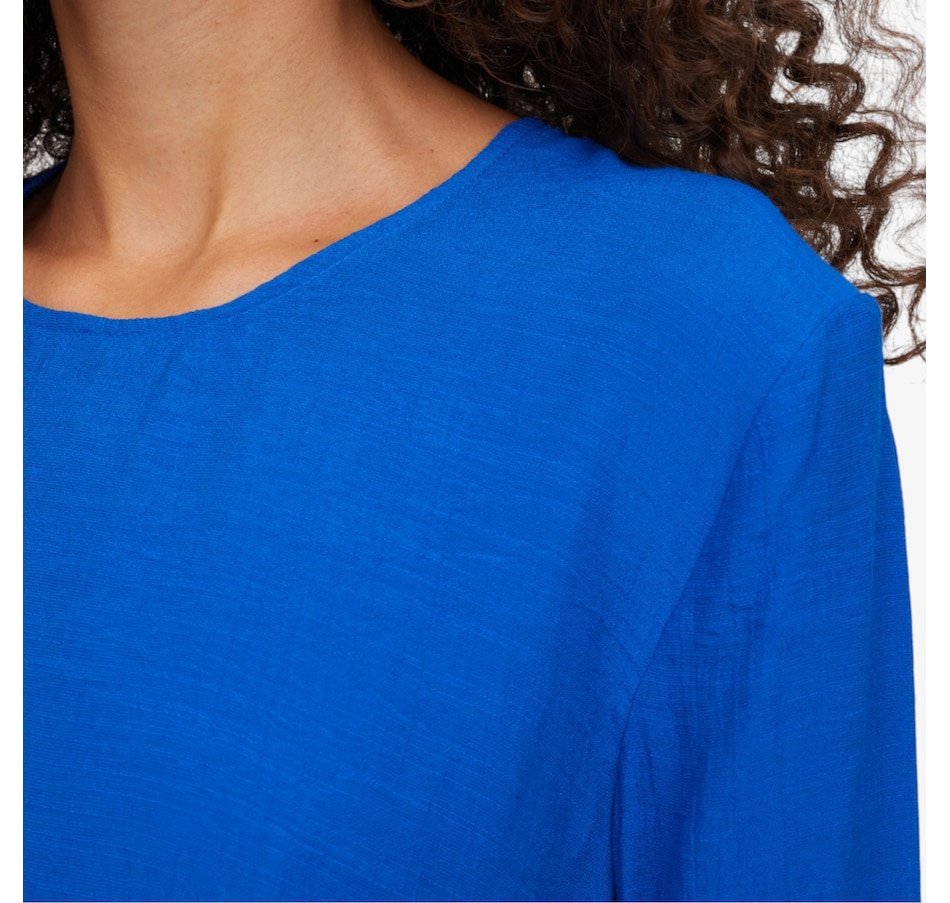 Image 124286_ALTMORE1.jpg, Product 124-286 / Price $79.99, Red Coral Side Split Double Layered Faux Linen Top from Red Coral Fashions on TSC.ca's Fashion department