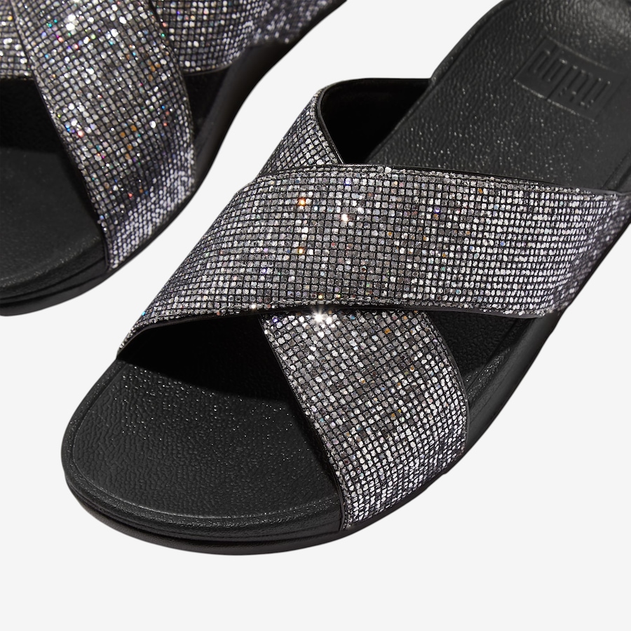 Image 124695_ALTMORE1.jpg, Product 124-695 / Price $120.00, FitFlop Lulu Glitterball Cross Slides from FitFlop on TSC.ca's Shoes department