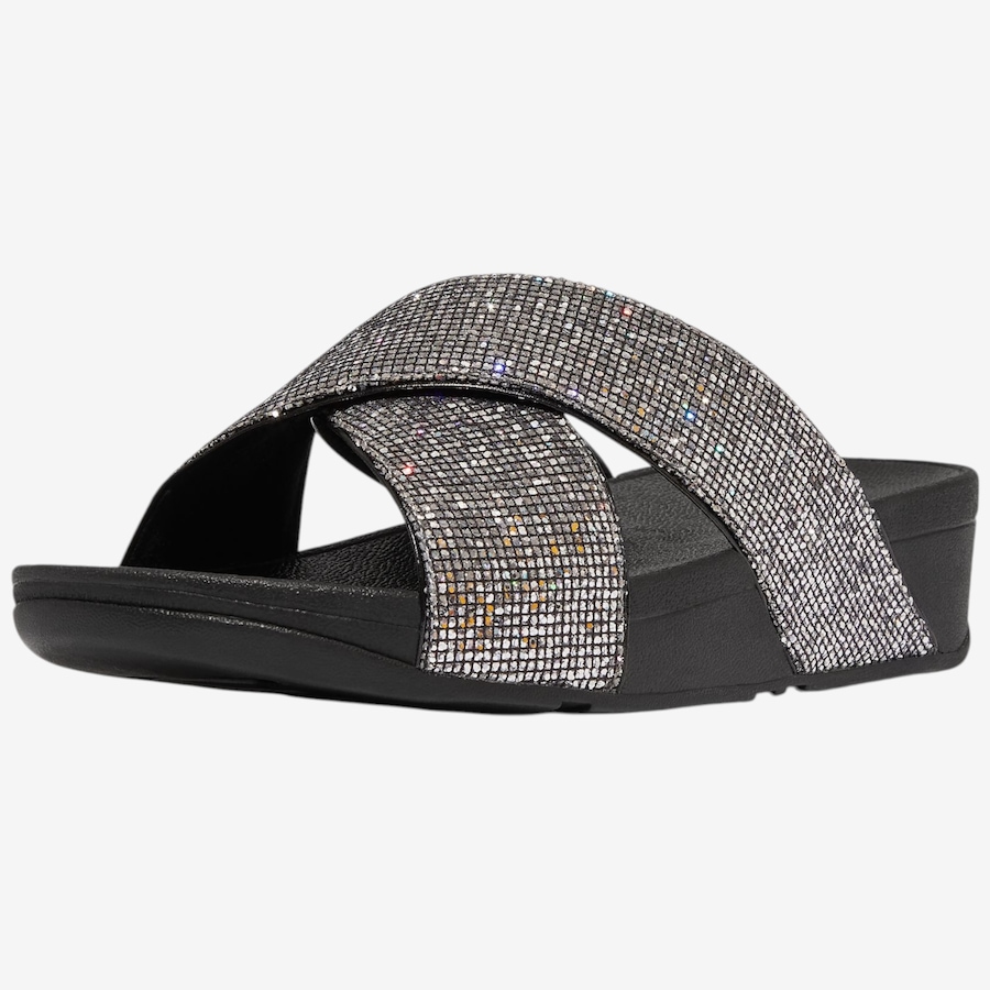 Image 124695_SIL.jpg, Product 124-695 / Price $120.00, FitFlop Lulu Glitterball Cross Slides from FitFlop on TSC.ca's Shoes department