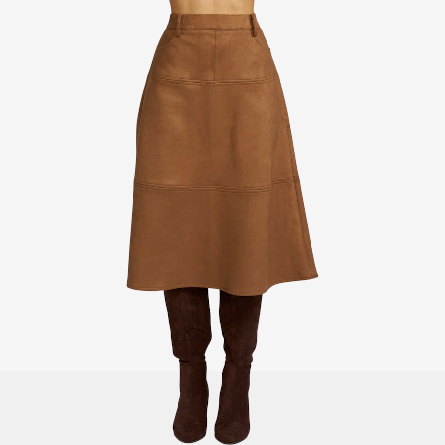 Image 124896_CRE.jpg, Product 124-896 / Price $100.00, ELLE Faux Suede Midi Skirt from ELLE on TSC.ca's Fashion department