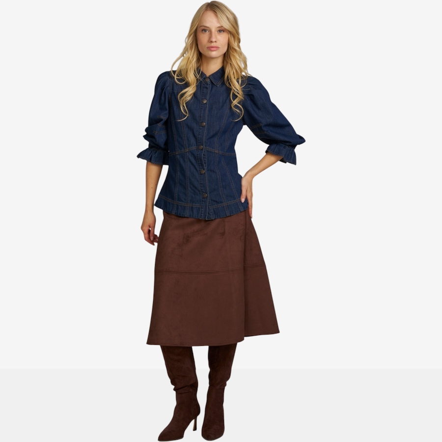 Image 124896_DBR.jpg, Product 124-896 / Price $100.00, ELLE Faux Suede Midi Skirt from ELLE on TSC.ca's Fashion department
