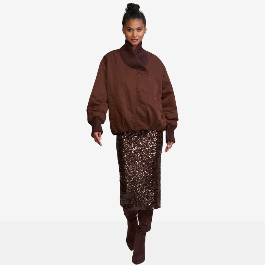 Image 124898_CHBR.jpg, Product 124-898 / Price $180.00, ELLE Oversized Bomber Coat from ELLE on TSC.ca's Fashion department