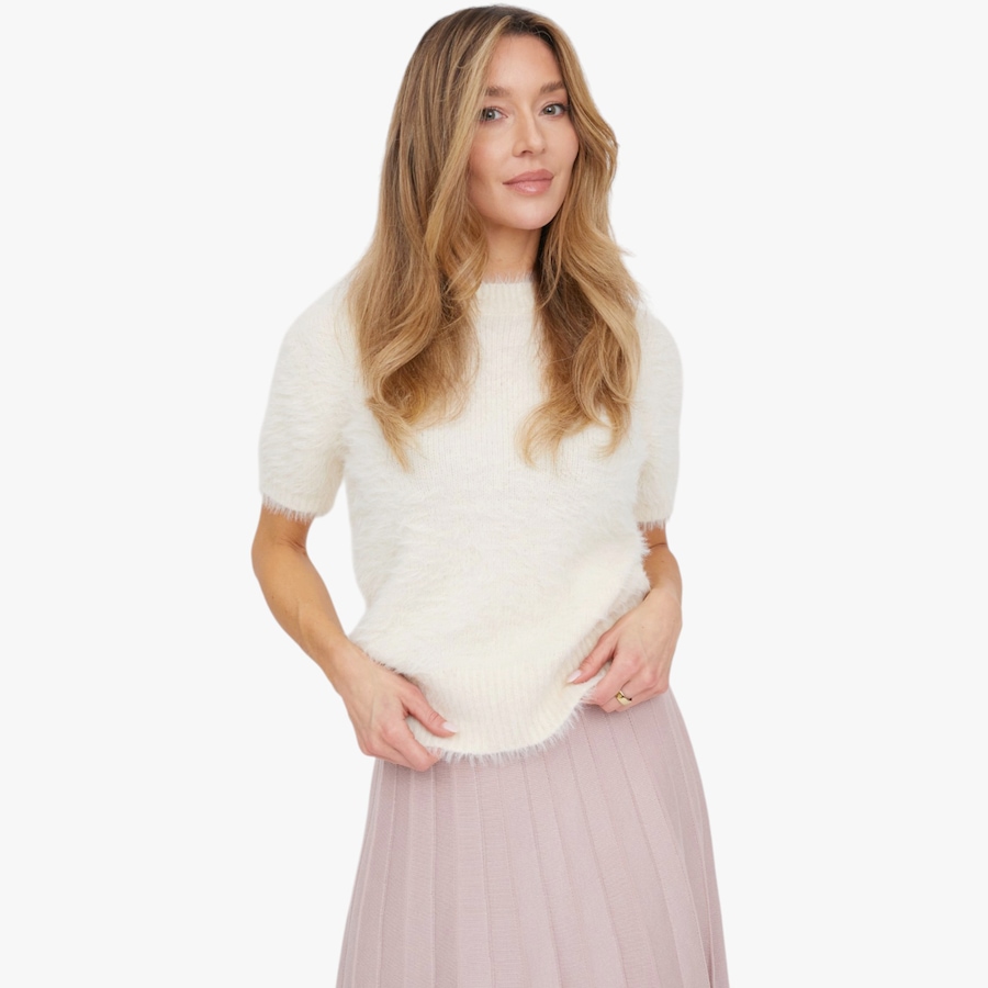 Image 124996_CRM.jpg, Product 124-996 / Price $60.00, ELLE Fuzzy Shell Sweater from ELLE on TSC.ca's Fashion department