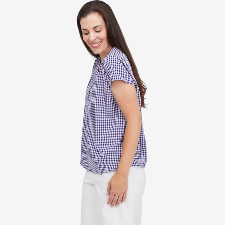 Image 125021_ALTMORE5.jpg, Product 125-021 / Price $69.99, Kim & Co. Woven Roxy Short Dolman Sleeve Relaxed Top from Kim & Co. on TSC.ca's Fashion department
