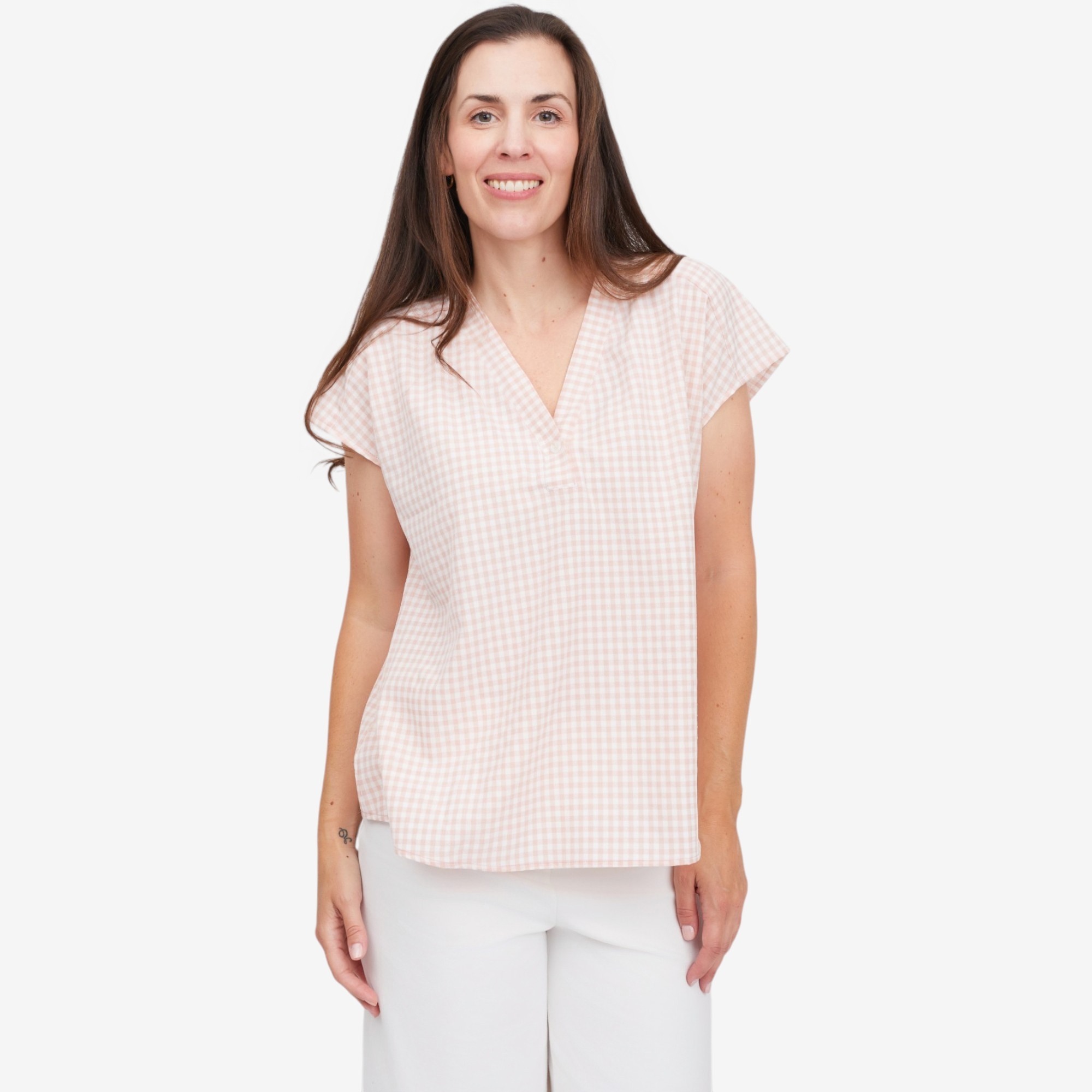 Kim & Co. Woven Roxy Short Dolman Sleeve Relaxed Top - TSC.ca