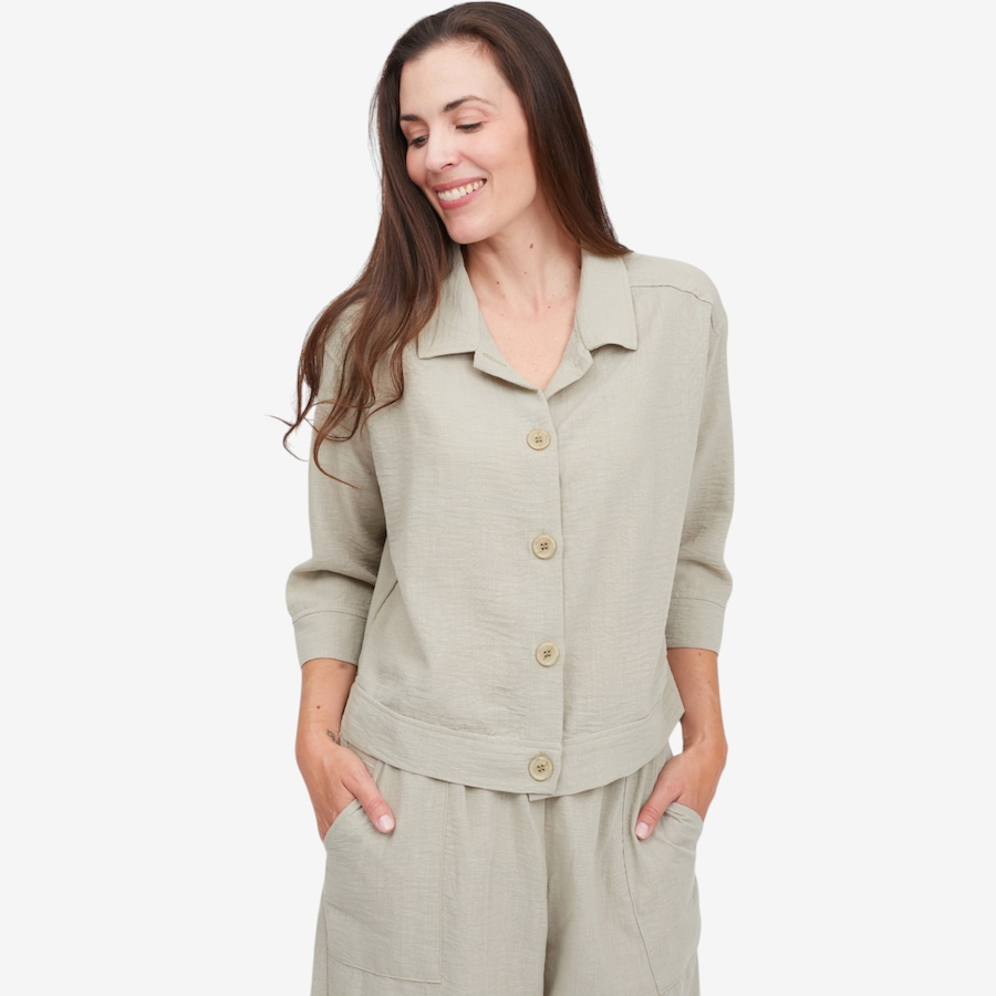 Image 125028_CED.jpg, Product 125-028 / Price $89.99, Kim & Co. Linen Feel 3/4 Length Sleeve Light Jacket from Kim & Co. on TSC.ca's Fashion department