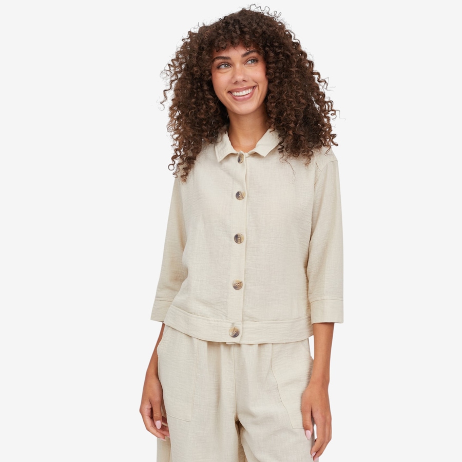 Image 125028_SAN.jpg, Product 125-028 / Price $89.99, Kim & Co. Linen Feel 3/4 Length Sleeve Light Jacket from Kim & Co. on TSC.ca's Fashion department