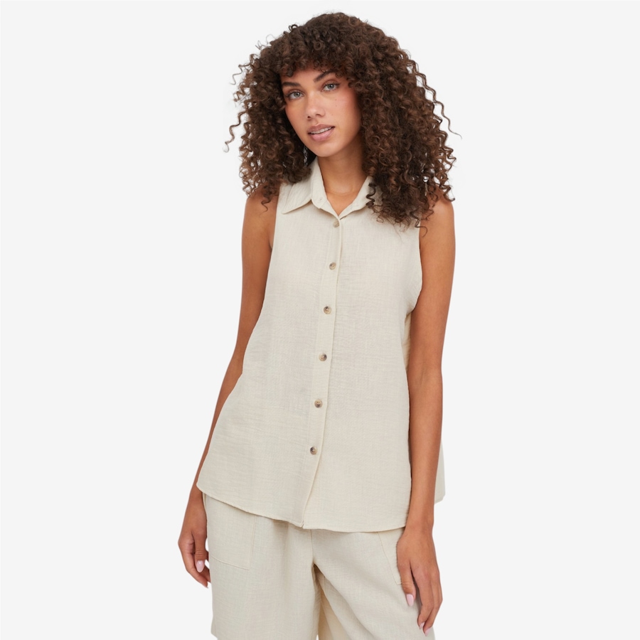 Image 125034_SAN.jpg, Product 125-034 / Price $69.99, Kim & Co. Linen Feel Sleeveless Shirt from Kim & Co. on TSC.ca's Fashion department