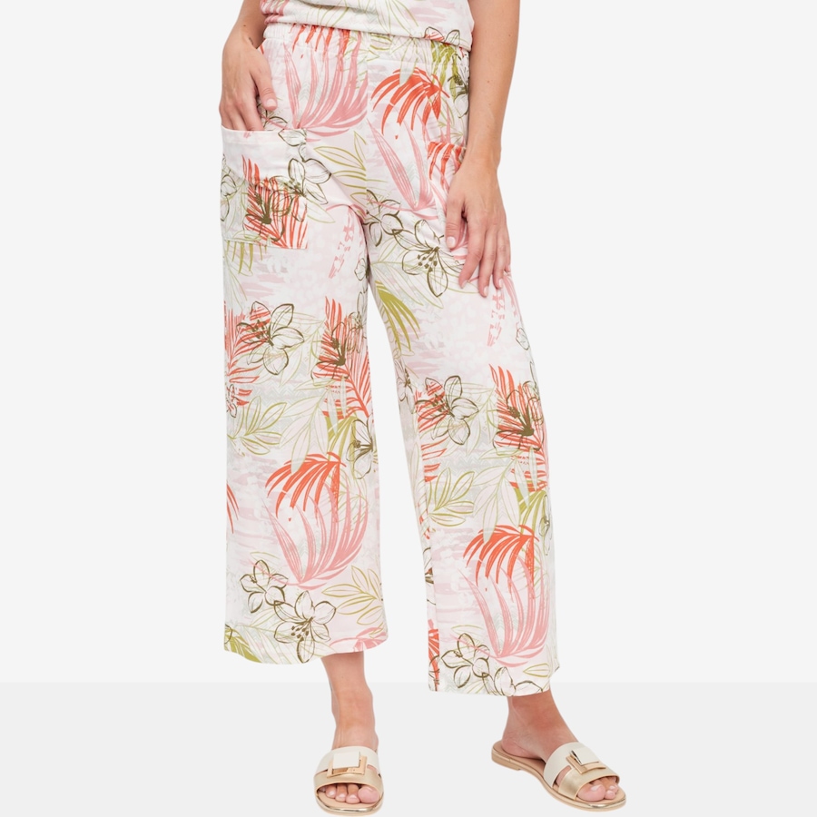 Image 125062_PNKHA.jpg, Product 125-062 / Price $79.99, Kim & Co. Brazil Knit Wide Ankle Length Yassi Pant from Kim & Co. on TSC.ca's Fashion department