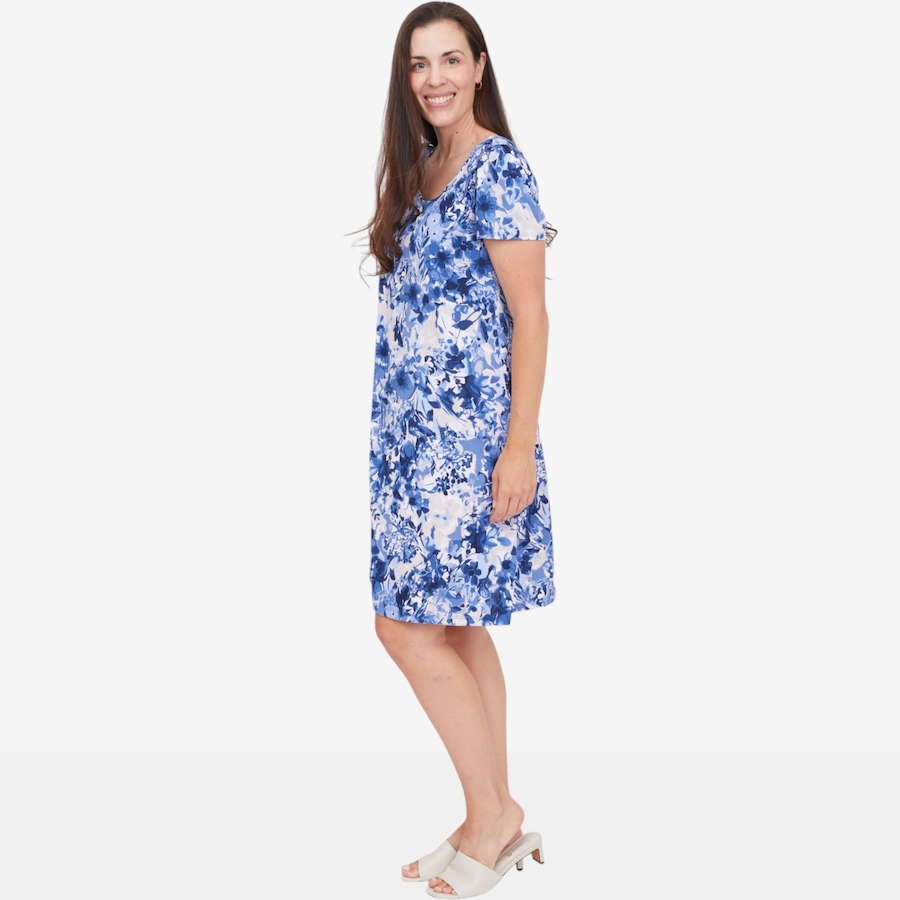 Image 125089_ALTMORE1.jpg, Product 125-089 / Price $87.99, Kim & Co. Printed Brazil Knit Dress with Frill Detail from Kim & Co. on TSC.ca's Fashion department