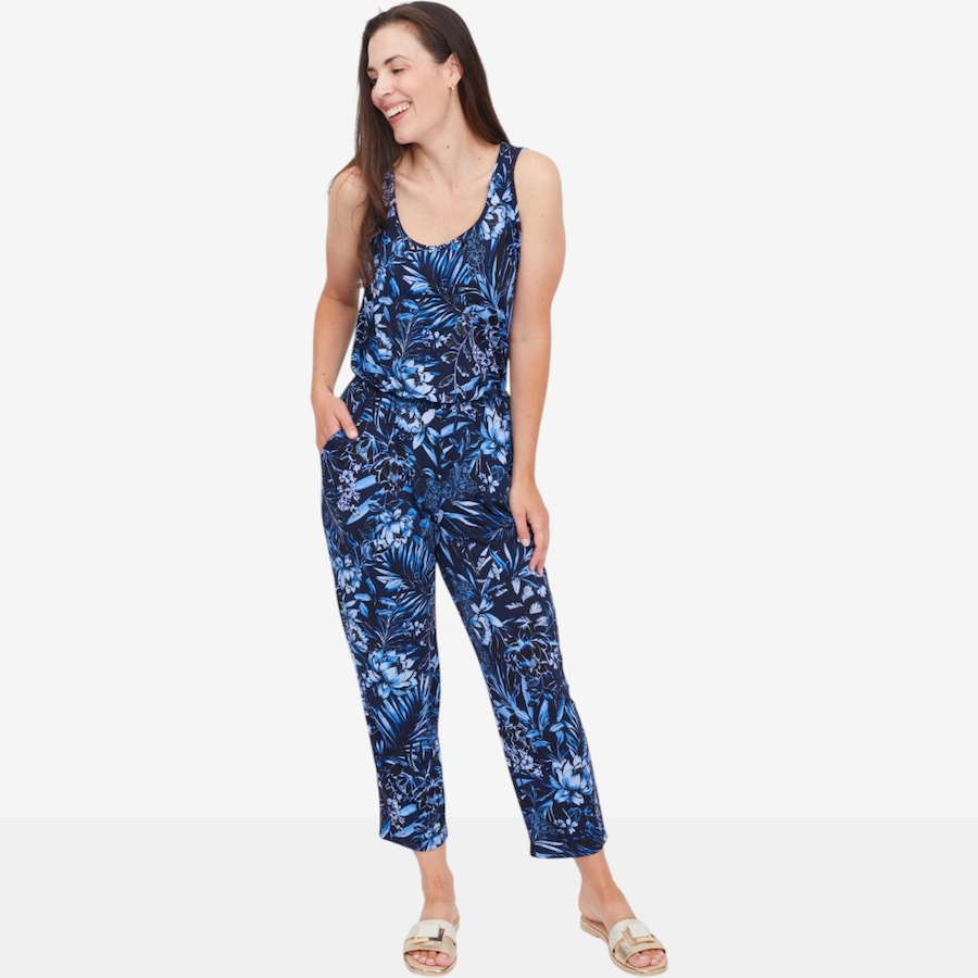 Image 125143_BLMU.jpg, Product 125-143 / Price $74.99, Kim & Co. Brazil Knit Sleeveless Ankle Length Jumpsuit from Kim & Co. on TSC.ca's Fashion department