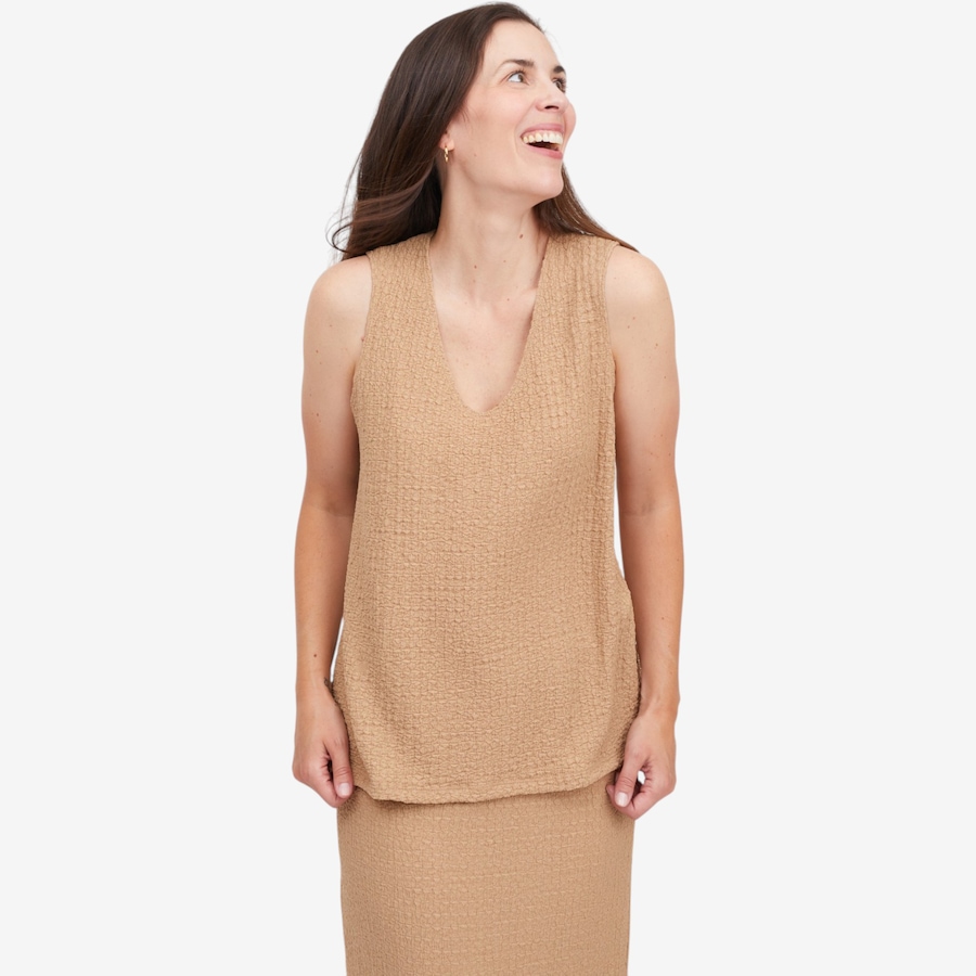 Image 125155_CUL.jpg, Product 125-155 / Price $58.99, Kim & Co. Mini Pop Sleeveless V-Neck Top from Kim & Co. on TSC.ca's Fashion department