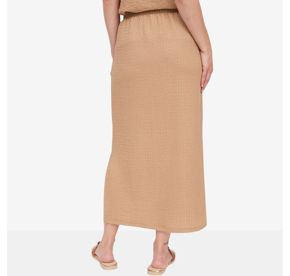 Image 125156_ALTMORE2.jpg, Product 125-156 / Price $57.99, Kim & Co. Mini Pop Midi Skirt with Side Slit from Kim & Co. on TSC.ca's Fashion department