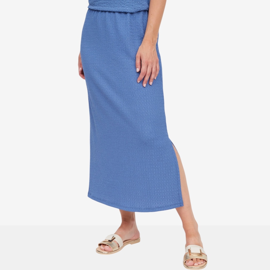 Image 125156_CHMBL.jpg, Product 125-156 / Price $67.99, Kim & Co. Mini Pop Midi Skirt with Side Slit from Kim & Co. on TSC.ca's Fashion department