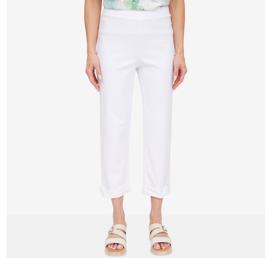 Image 125161_ACWT.jpg, Product 125-161 / Price $59.99, Kim & Co. Deluxe Denim Knit Cuffed Cropped Length Pant from Kim & Co. on TSC.ca's Fashion department