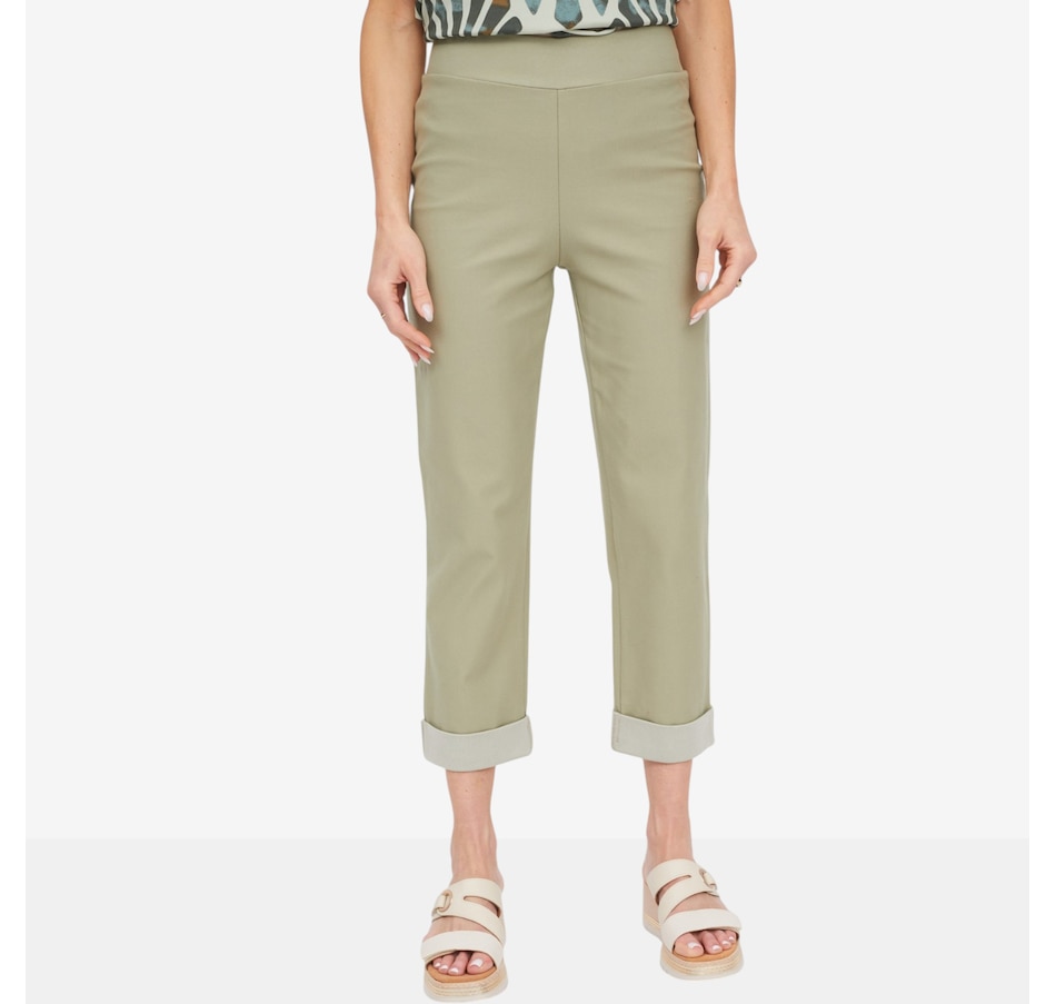 Image 125161_CED.jpg, Product 125-161 / Price $59.99, Kim & Co. Deluxe Denim Knit Cuffed Cropped Length Pant from Kim & Co. on TSC.ca's Fashion department