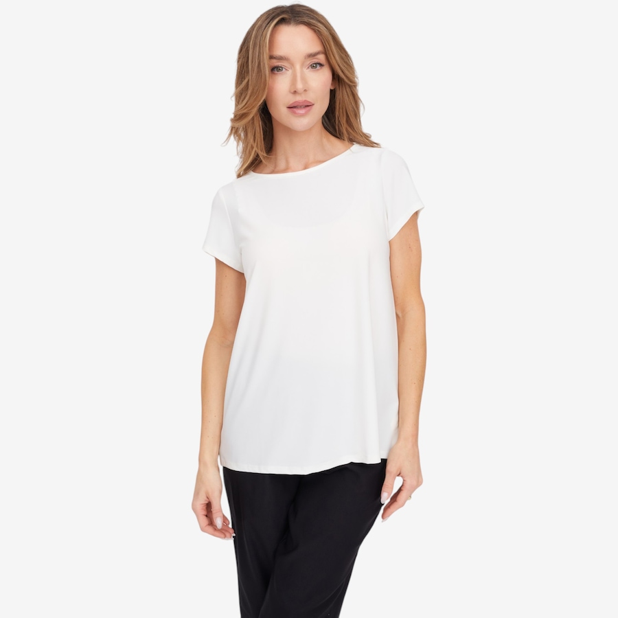 Image 125170_ECR.jpg, Product 125-170 / Price $54.99 - $64.99, Kim & Co. Deluxe Brazil Knit Short Sleeve T-Shirt from Kim & Co. on TSC.ca's Fashion department