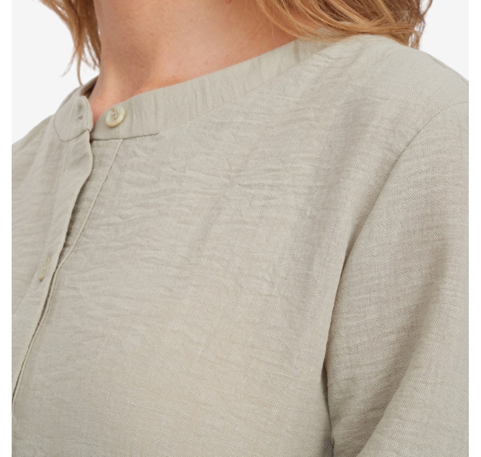 Image 125178_ALTMORE1.jpg, Product 125-178 / Price $74.99, Kim & Co. Linen Feel 3/4 Length Sleeve Shirt from Kim & Co. on TSC.ca's Fashion department