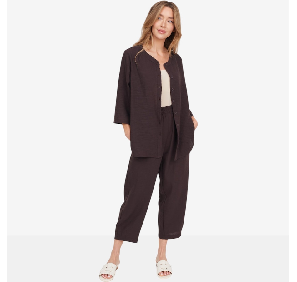 Image 125179_ALTMORE4.jpg, Product 125-179 / Price $67.99, Kim & Co. Linen Feel Ankle Length Carrot Pant from Kim & Co. on TSC.ca's Fashion department