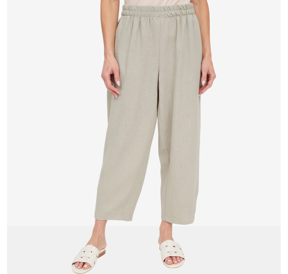 Image 125179_CED.jpg, Product 125-179 / Price $67.99, Kim & Co. Linen Feel Ankle Length Carrot Pant from Kim & Co. on TSC.ca's Fashion department