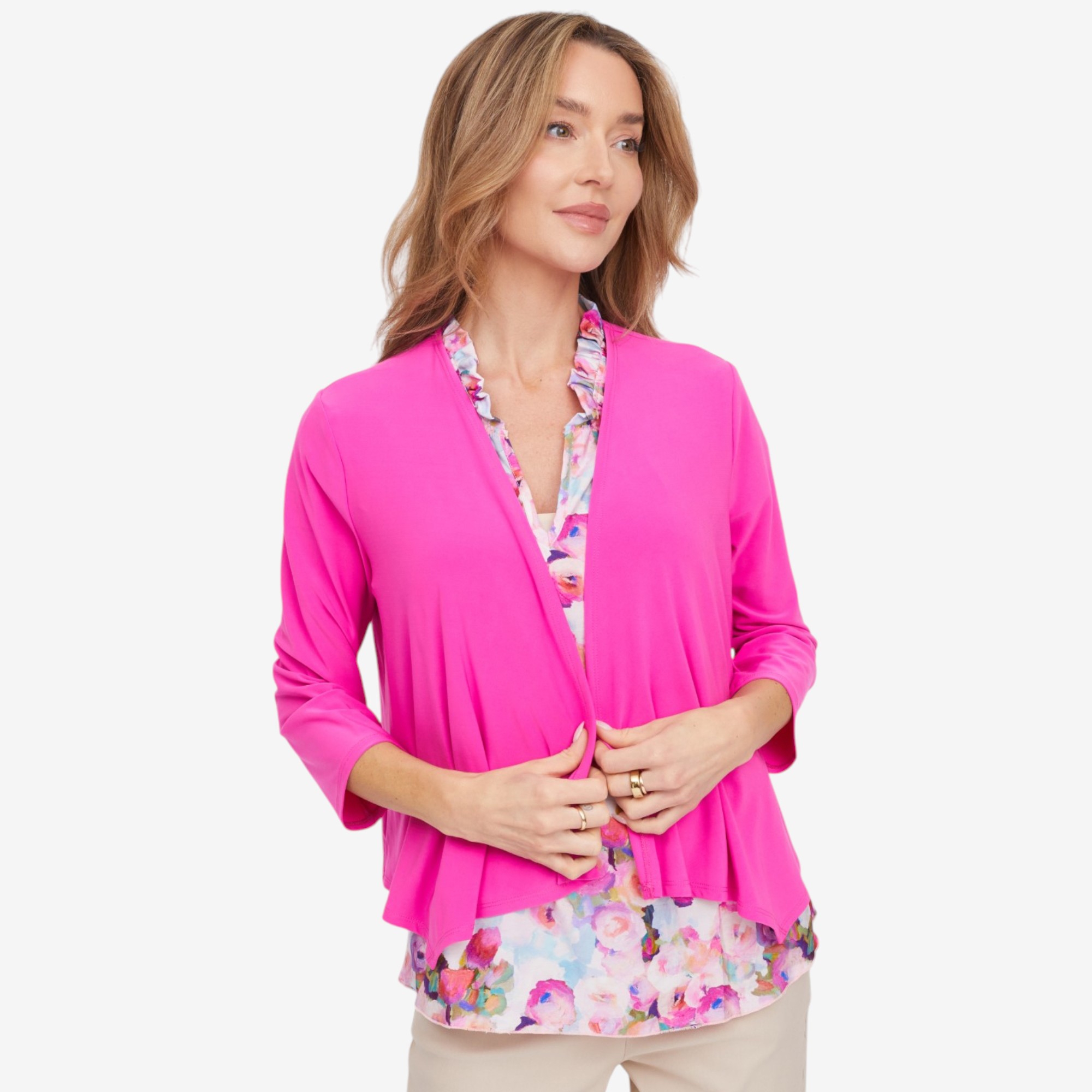 Kim & Co. Deluxe Brazil Knit 3/4 Length Sleeve Bolero - TSC.ca