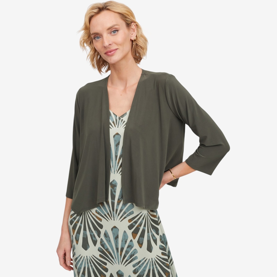 Image 125208_KHA.jpg, Product 125-208 / Price $67.99, Kim & Co. Deluxe Brazil Knit 3/4 Length Sleeve Bolero from Kim & Co. on TSC.ca's Fashion department