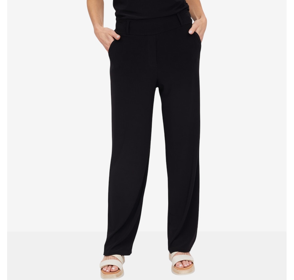 Image 125210_BLK.jpg, Product 125-210 / Price $69.99, Kim & Co. Deluxe Brazil Knit Katy Straight Leg Pant from Kim & Co. on TSC.ca's Fashion department