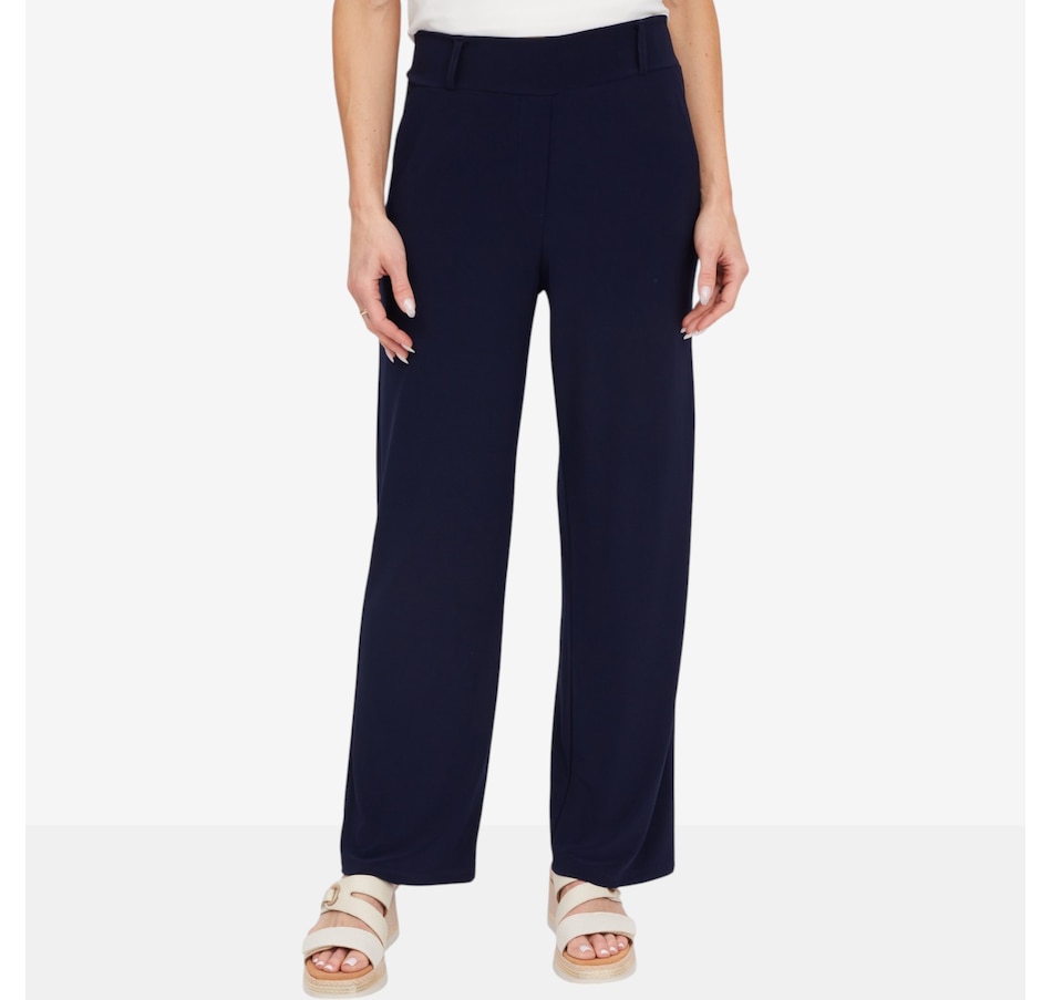 Image 125210_NVY.jpg, Product 125-210 / Price $69.99, Kim & Co. Deluxe Brazil Knit Katy Straight Leg Pant from Kim & Co. on TSC.ca's Fashion department