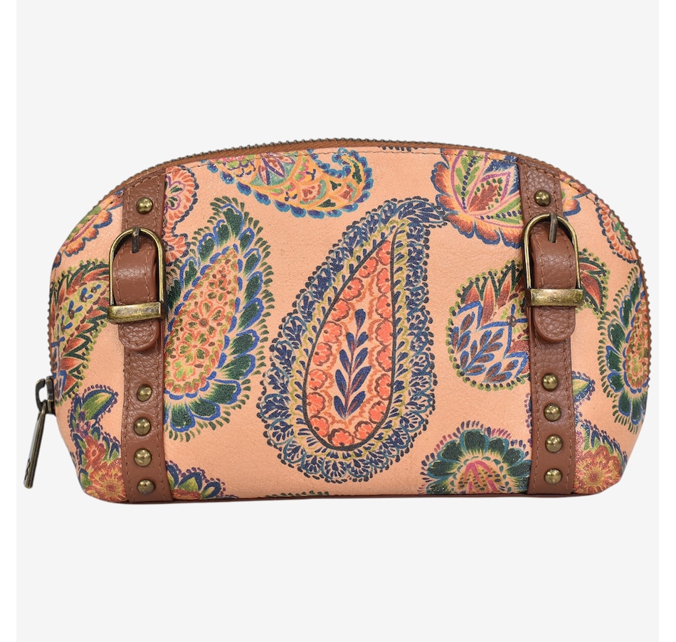 Image 125337_BOHPY.jpg, Product 125-337 / Price $82.00, Anuschka Heritage Leather Zippered Cosmetic Pouch from Anuschka Handbags on TSC.ca's Beauty department