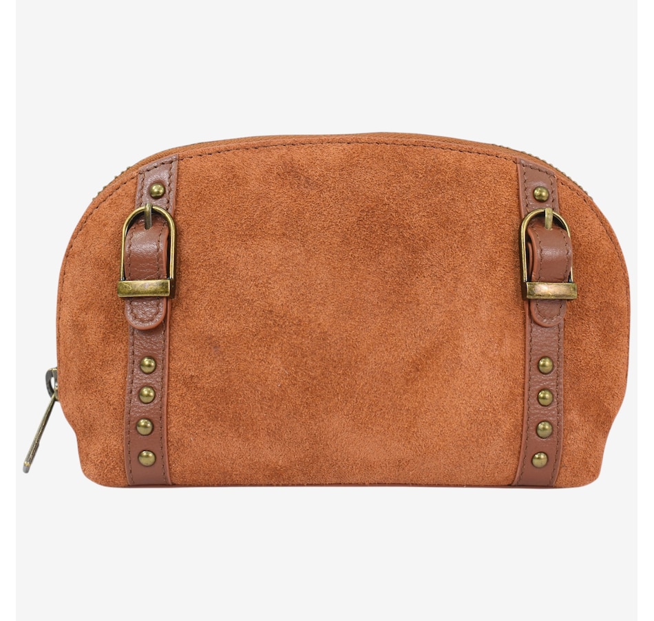 Image 125337_SUETN.jpg, Product 125-337 / Price $82.00, Anuschka Heritage Leather Zippered Cosmetic Pouch from Anuschka Handbags on TSC.ca's Beauty department