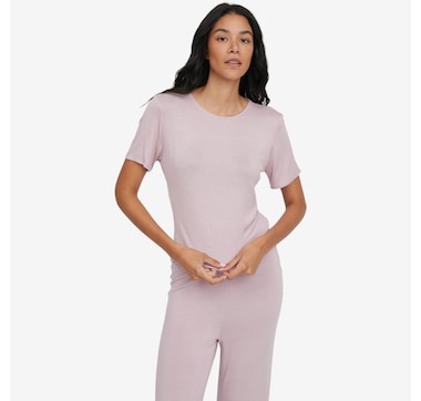 N Natori Edit Celeste Rib Ease Short Sleeve Top