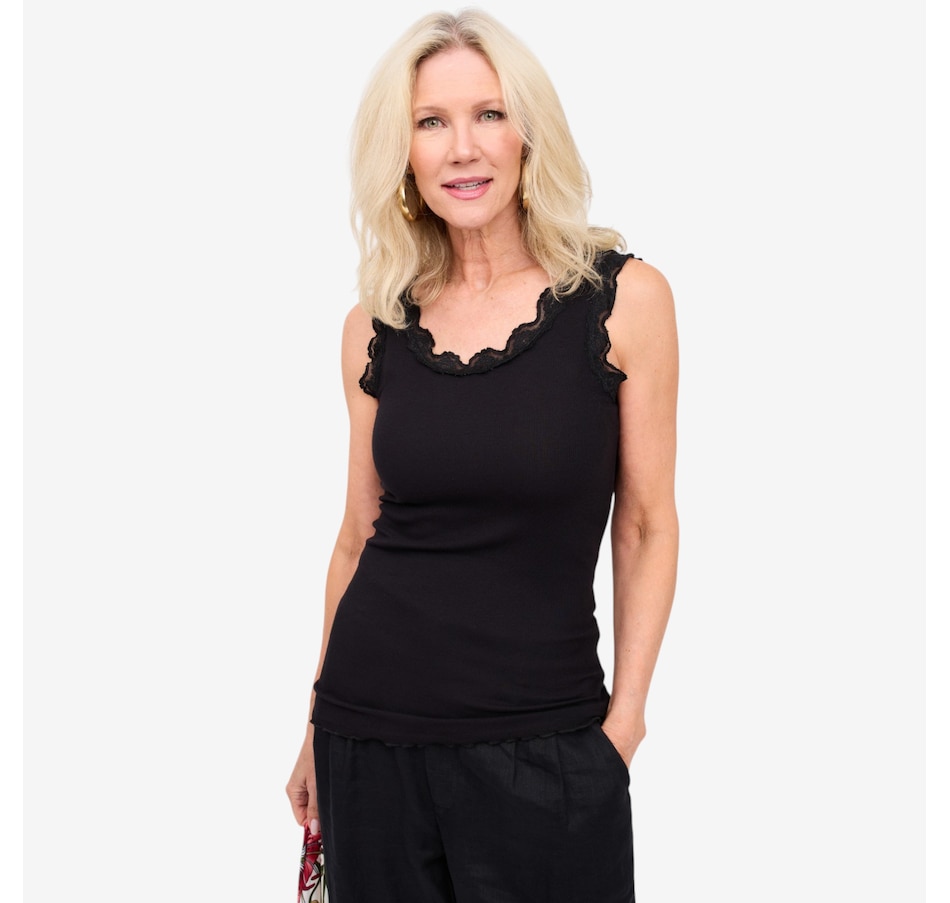 Image 125668_BLK.jpg, Product 125-668 / Price $59.99, Brian Bailey Lace Trim Tank Top from Brian Bailey on TSC.ca's Fashion department