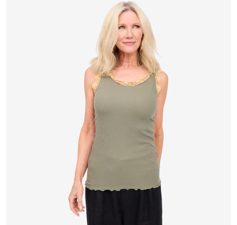Image 125668_OLI.jpg, Product 125-668 / Price $59.99, Brian Bailey Lace Trim Tank Top from Brian Bailey on TSC.ca's Fashion department