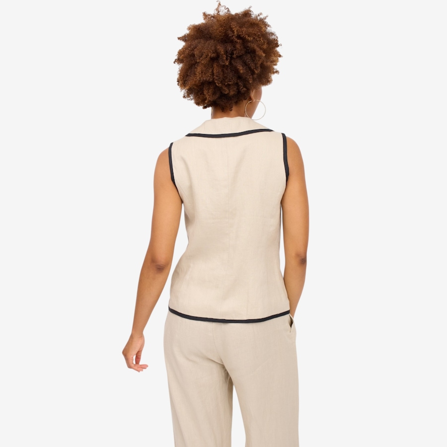 Image 125669_ALTMORE4.jpg, Product 125-669 / Price $69.88, Brian Bailey Linen Vest with Contrast Trim from Brian Bailey on TSC.ca's Fashion department