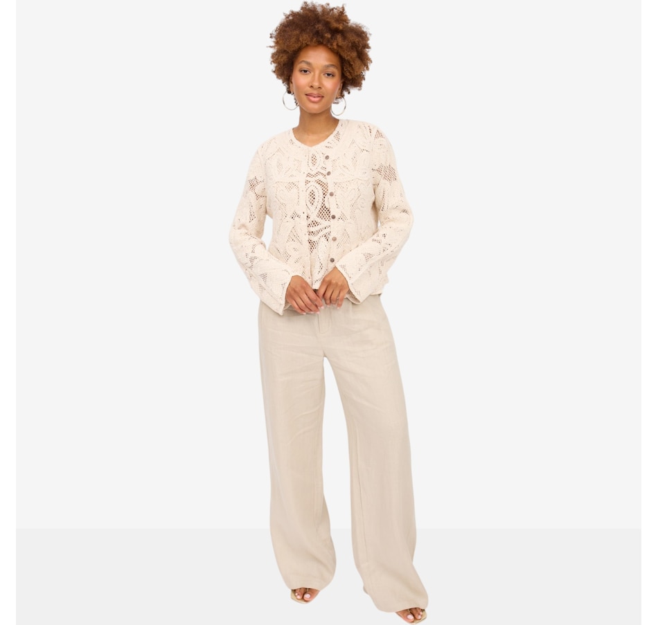 Image 125670_ALTMORE5.jpg, Product 125-670 / Price $135.00, Brian Bailey Wide Leg Linen Pant from Brian Bailey on TSC.ca's Fashion department