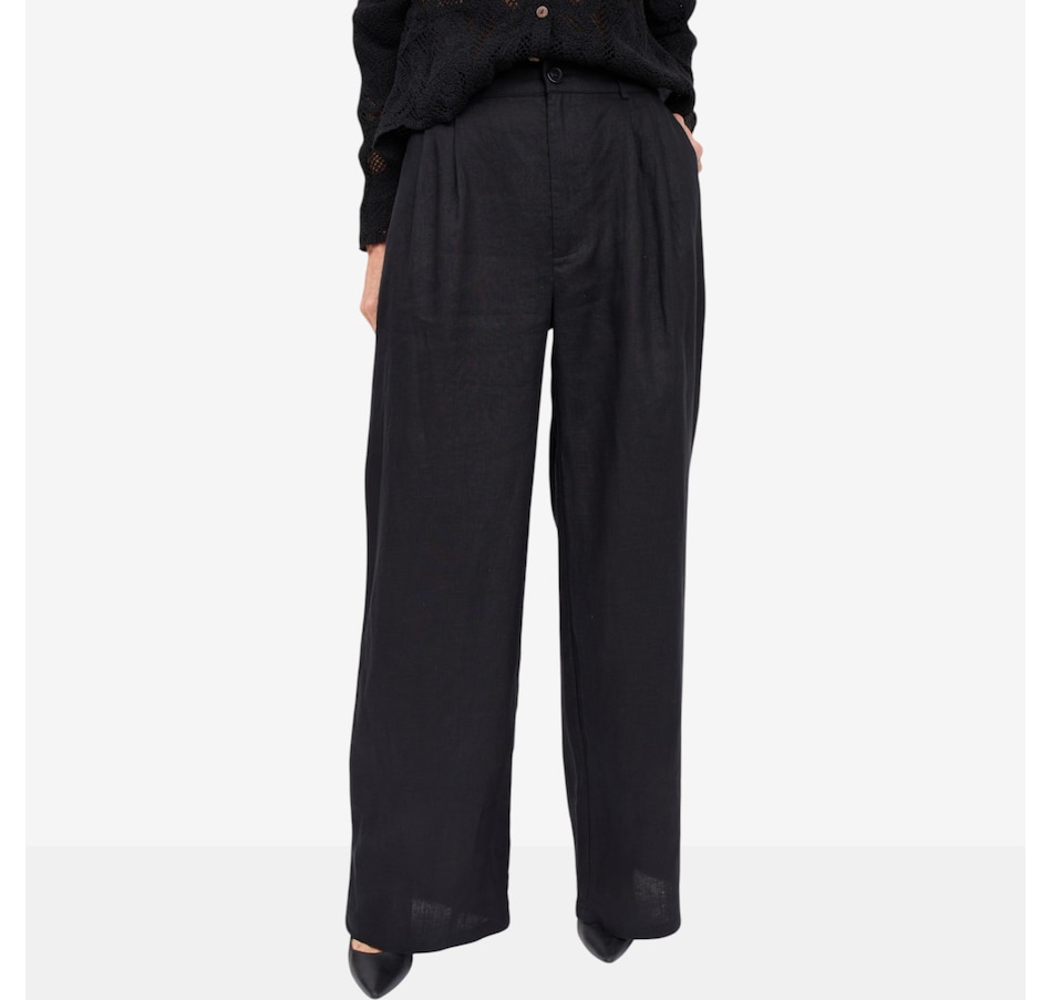Image 125670_BLK.jpg, Product 125-670 / Price $135.00, Brian Bailey Wide Leg Linen Pant from Brian Bailey on TSC.ca's Fashion department