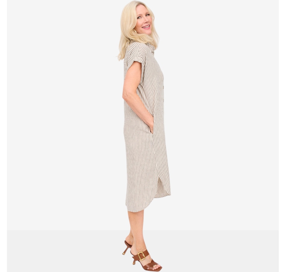 Image 125672_ALTMORE2.jpg, Product 125-672 / Price $165.00, Brian Bailey Linen Short Sleeve Shirt Dress from Brian Bailey on TSC.ca's Fashion department