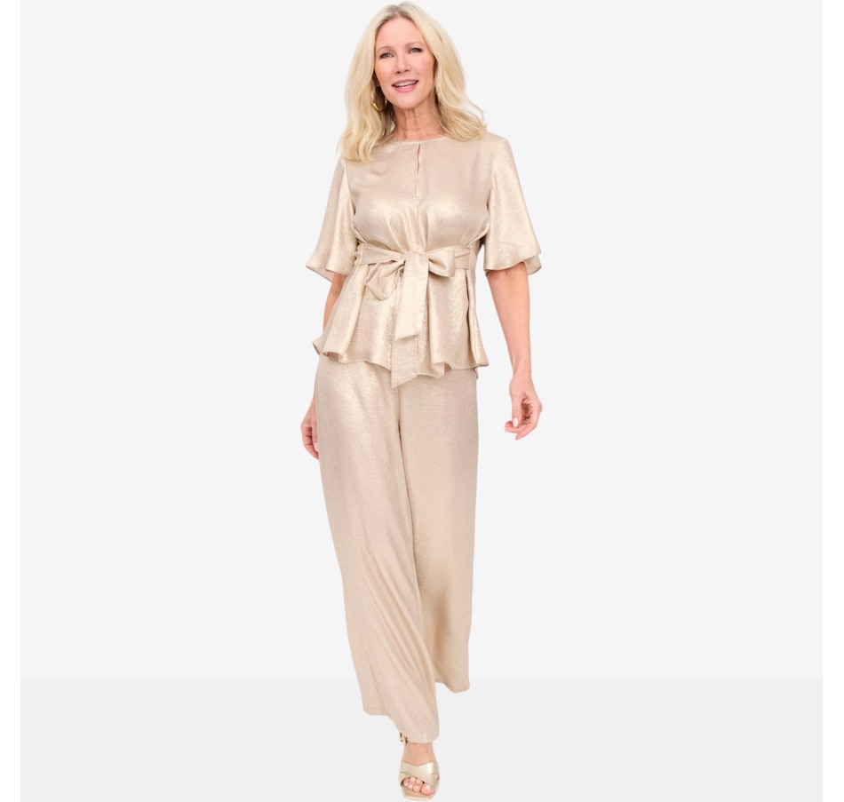 Image 125675_ALTMORE4.jpg, Product 125-675 / Price $120.00, Brian Bailey Flowy Metallic Pants from Brian Bailey on TSC.ca's Fashion department