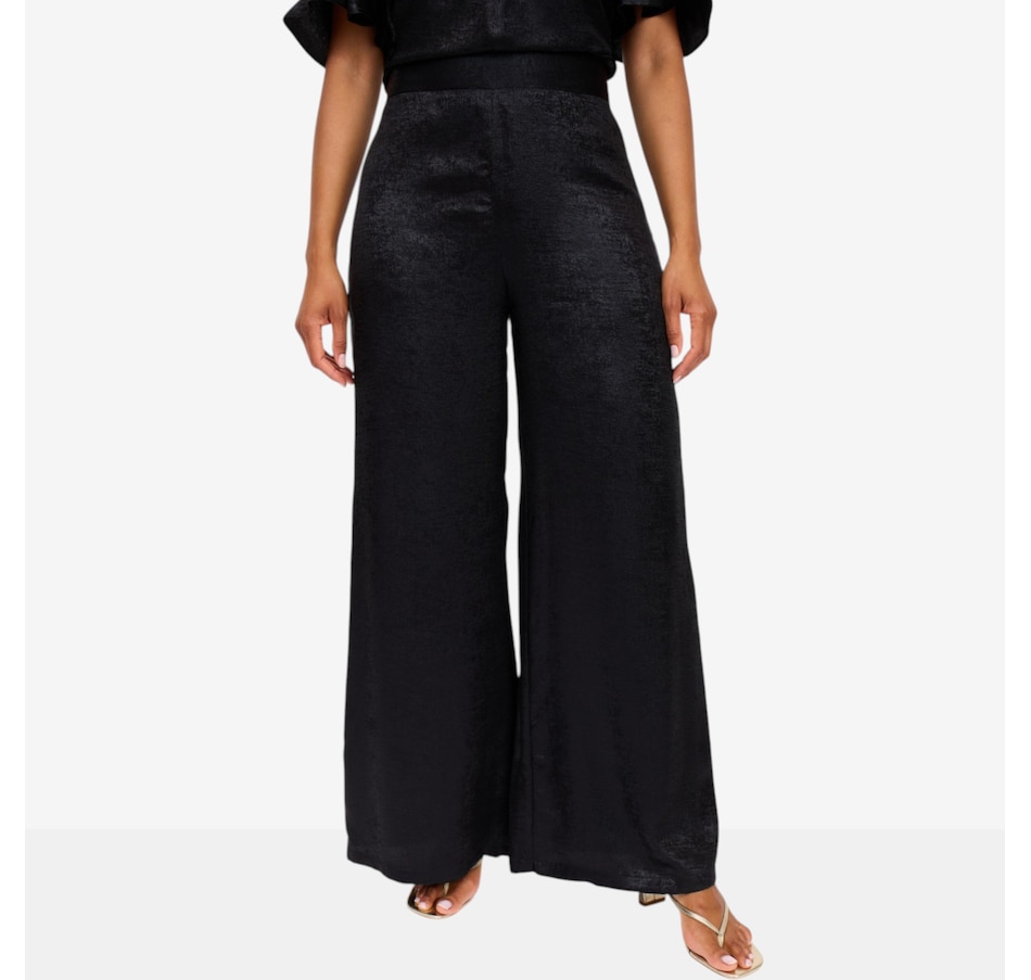 Image 125675_BLK.jpg, Product 125-675 / Price $120.00, Brian Bailey Flowy Metallic Pants from Brian Bailey on TSC.ca's Fashion department