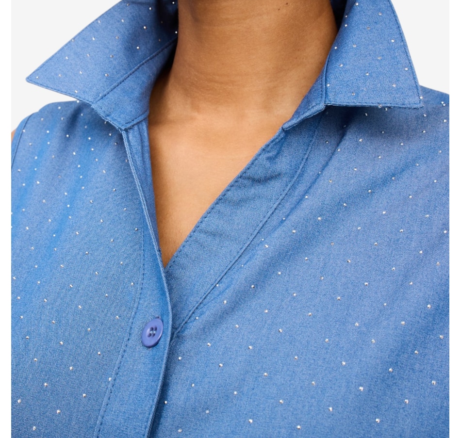 Image 125677_ALTMORE4.jpg, Product 125-677 / Price $70.00, Brian Bailey Sleeveless Button Down Shirt with Heat Set Crystals from Brian Bailey on TSC.ca's Fashion department